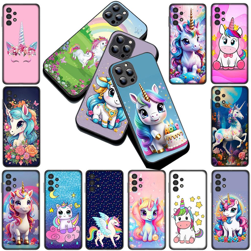 Comics Unicorn Horse Rainbow Phone Cover for Motorola Moto G55 G45 G75 G85 G13 Edge 50 30 Fusion 40 NEO Ultra Pro Soft Case