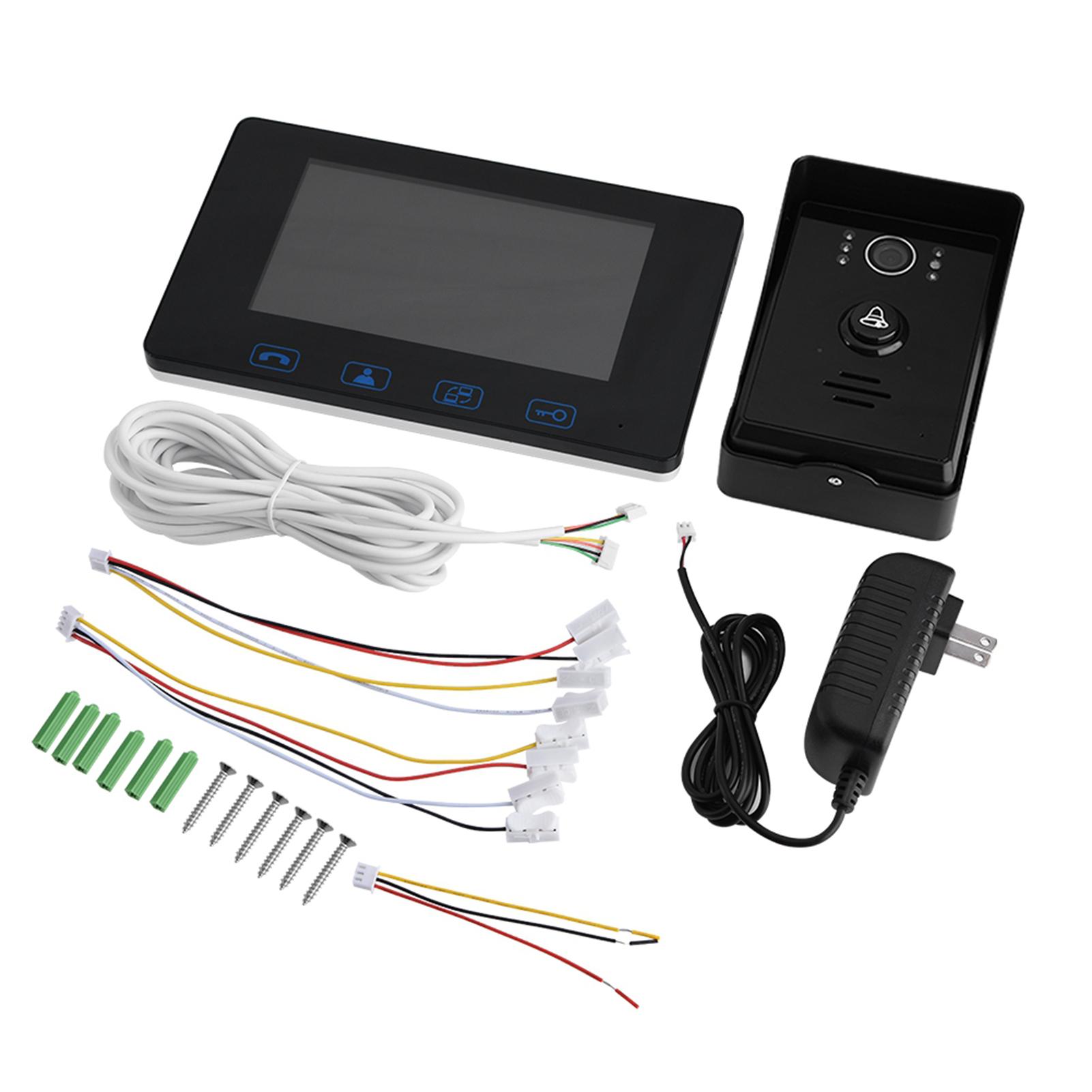 

7-дюймовый проводной видеодомофон HD 1,3 миллиона пикселей 150 градусов проводной видеодомофон с монитором и сенсорным экраном