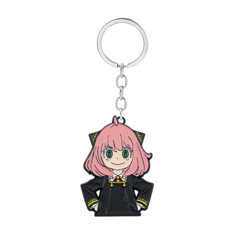 Spyxfamily Metal Keychain With Cartoon Characters For Kids And Teens