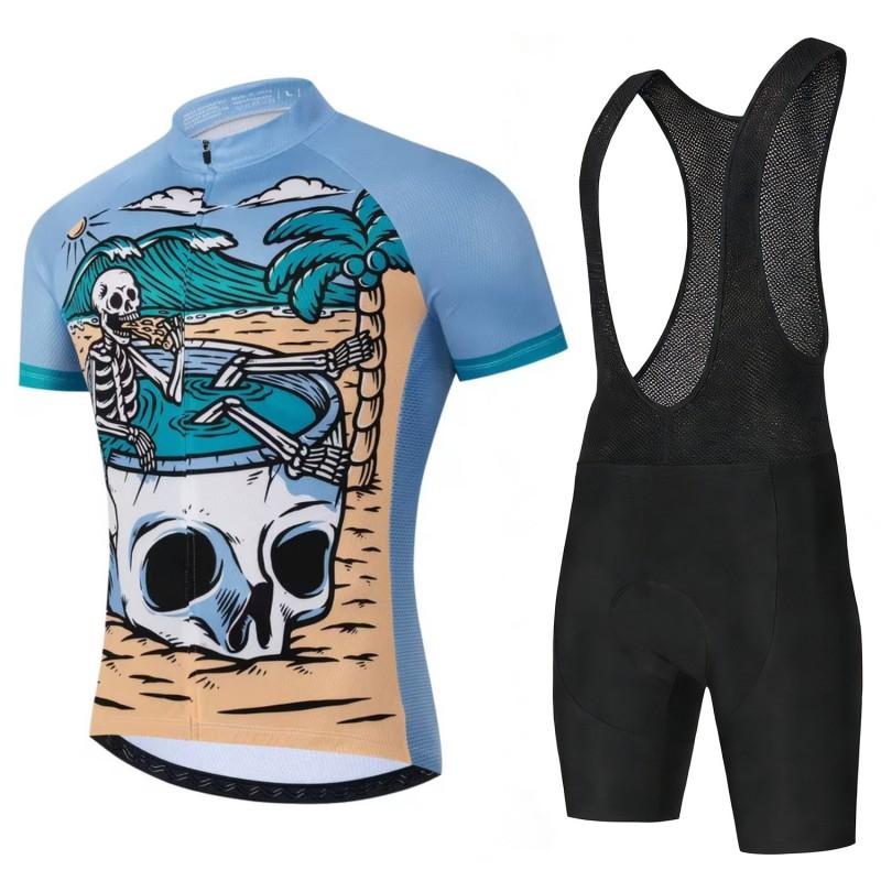 Mens Cycling Jersey Shorts Set Breathable Quick-Dry Mountain Road Bike Apparel Asia Size - S