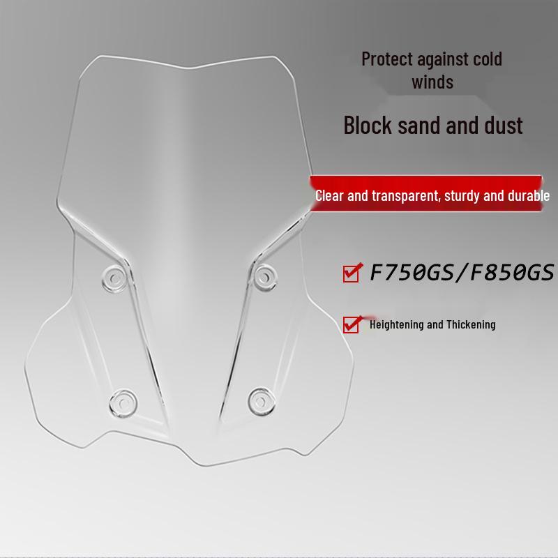 BMW F750GS/F850GS Modified Front Windshield - Enlarged & Heightened
