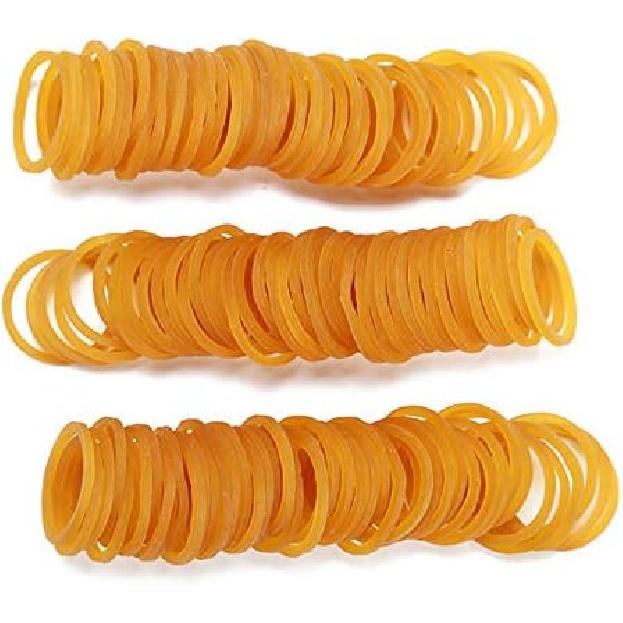 AMUU Rubber Bands Mini 1200pcs Yellow Small Rubber Band Mini Soft Elastic Bands for Braids Hair Diameter 16mm Rubber Bands for Office Supplies School