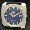 BRUKT ORIENT AUTOMATISK 46941 JAPAN HERRE DATO BLÅ FARGE SKIVE KLOKKE a432832-2 R113-a432832