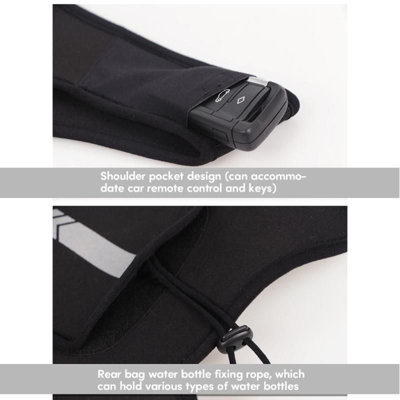 Adjustable Running Vest Phone Holder Breathable Lightweight Running Chest Pack