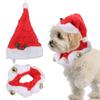 2 Zestawy Świąteczny Kapelusz dla Psa Obroża Kostiumy Mikołaja Kota z Dzwoneczkami dla Kotów Małych PsówS