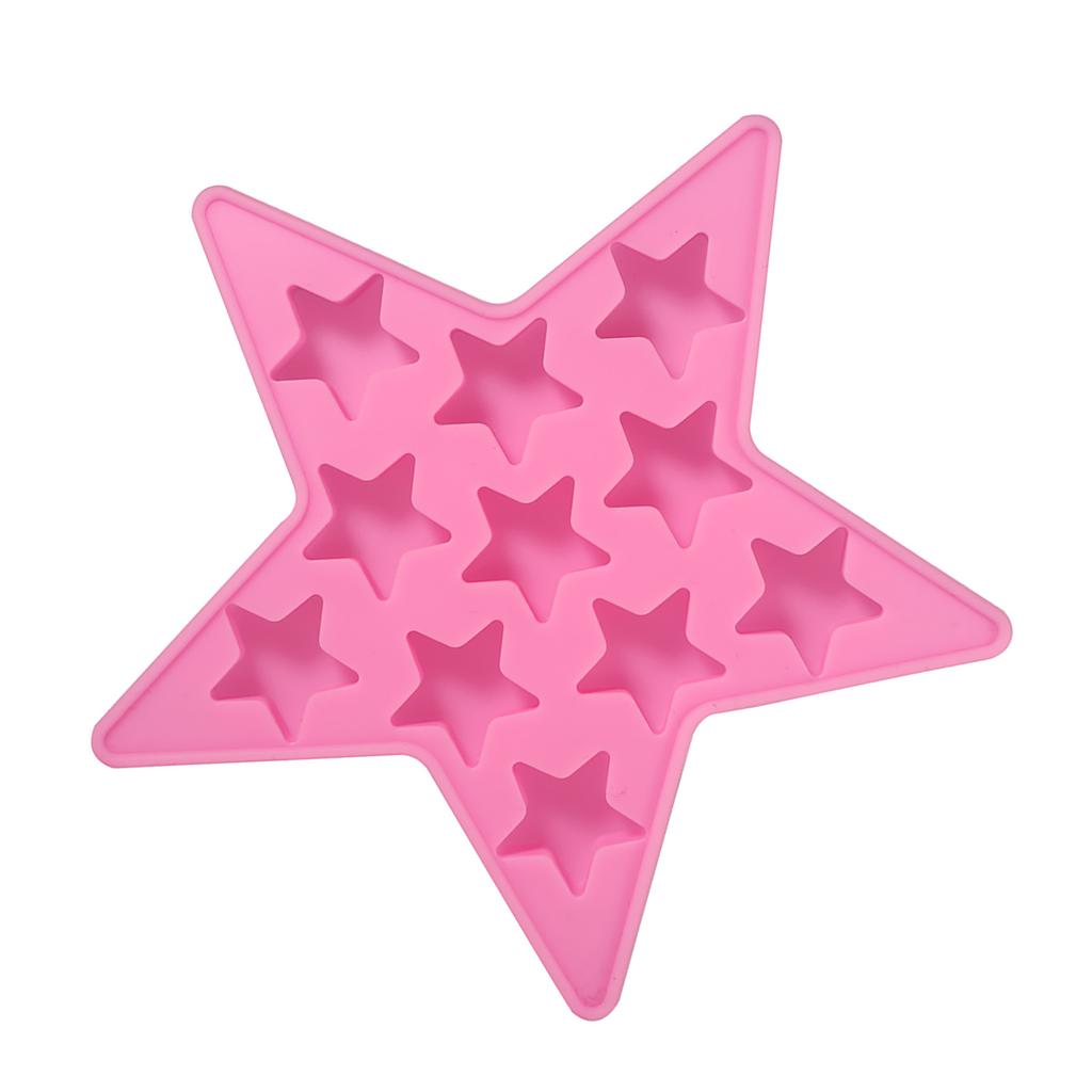 1x Five Star Shaped Cool Silicone Ice Cubes Tray Freeze Mold Maker Tools for Club Bar Party