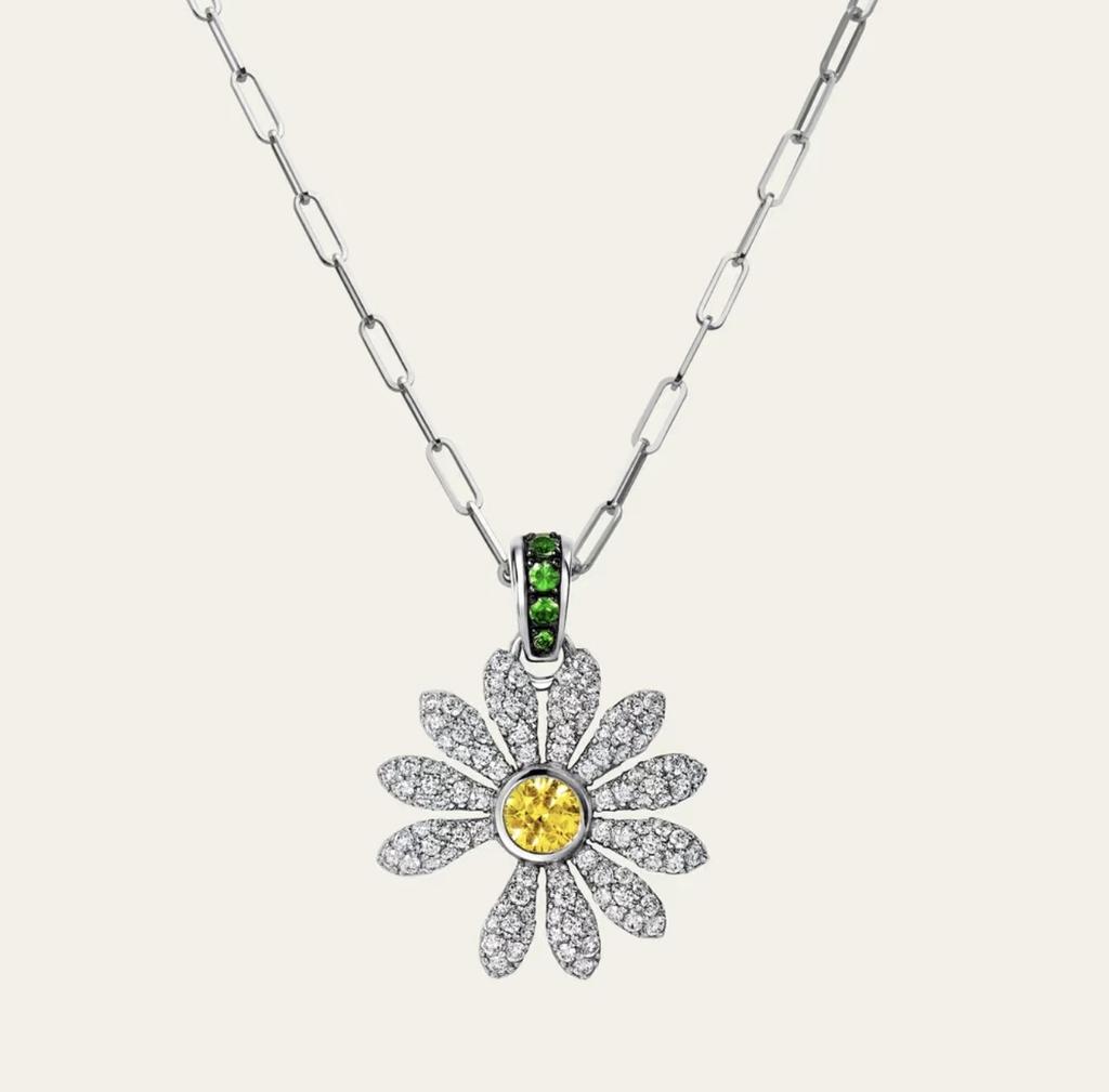 A 880818 GD Style Collana Kpop Idol Caldo G-DRAGON Stile Uguale Ufficiale Collana con Intarsi di Diamanti Nuova Collana Margherita