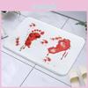 Halloween Blood Footprint Pattern Doormat With Easy Clean Polyester For Bedroom And Dining Room