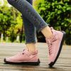 Fashio Damen Freizeitschuhe Atmungsaktiv Reise Ballerinas Geeignet für Outdoor-Aktivitäten Wandern Spazierengehen Herbst Leder Slipper