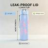 1PC Pink Abstract Line Art 750ml Color Plastic Sports Water Bottle Leakproof Flip Straw Lid Suitable for Sports Office Home Use