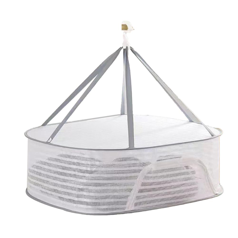 Herb Drying Rack Net Mesh Windproof Hook Collapsible Drying Racks Hanging Clothe Herb Drying Rack Net Terylene светло-серый