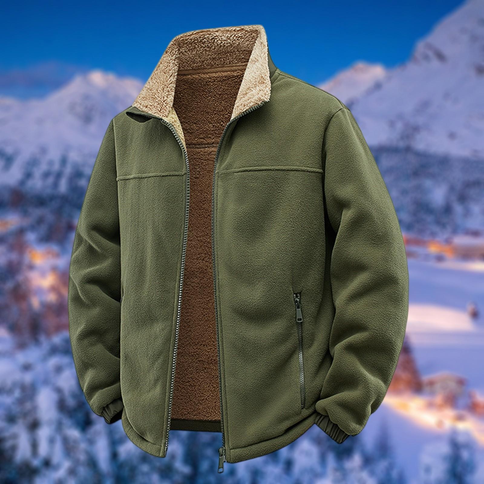 

Мужской вязаный свитер в вертикальную рубчик с воротником-стойкой на молнии XL