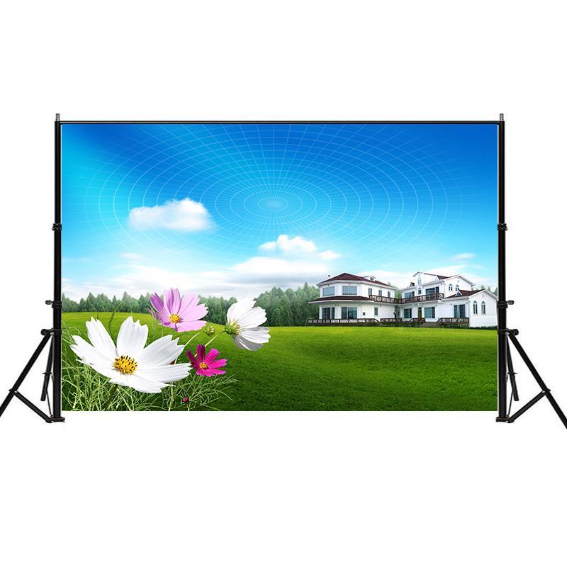 Landscape Backdrop with Blue Sky&White Clouds for Events,Parties,Studio Shoots,Outdoor Celebrations,Live Streaming
