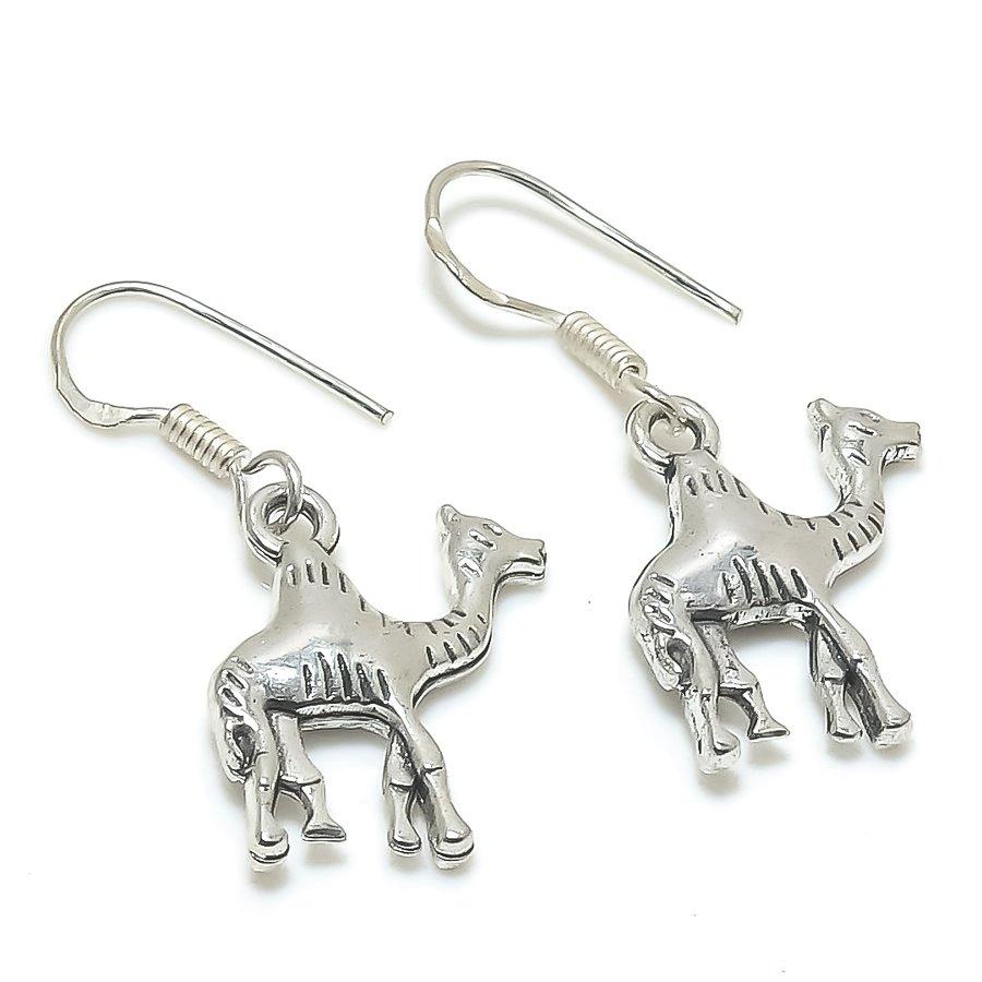 

Натуральные подарочные серьги ручной работы из стерлингового серебра 925 пробы в традиционном стиле 1,46 дюйма d2U62