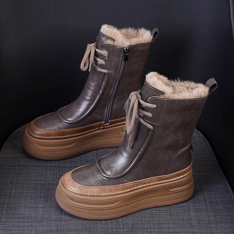 

Зимние ботинки женские 2024 года, новые зимние короткие ботинки Maillard, утолщенные женские ботинки Martin, женские хлопковые ботинки Tide 40