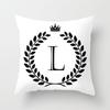 Nordic Simple Crown Letter Printing Pattern Cushion Cover Home Living Room Sofa Decoration Square Pillow Pillow Cover