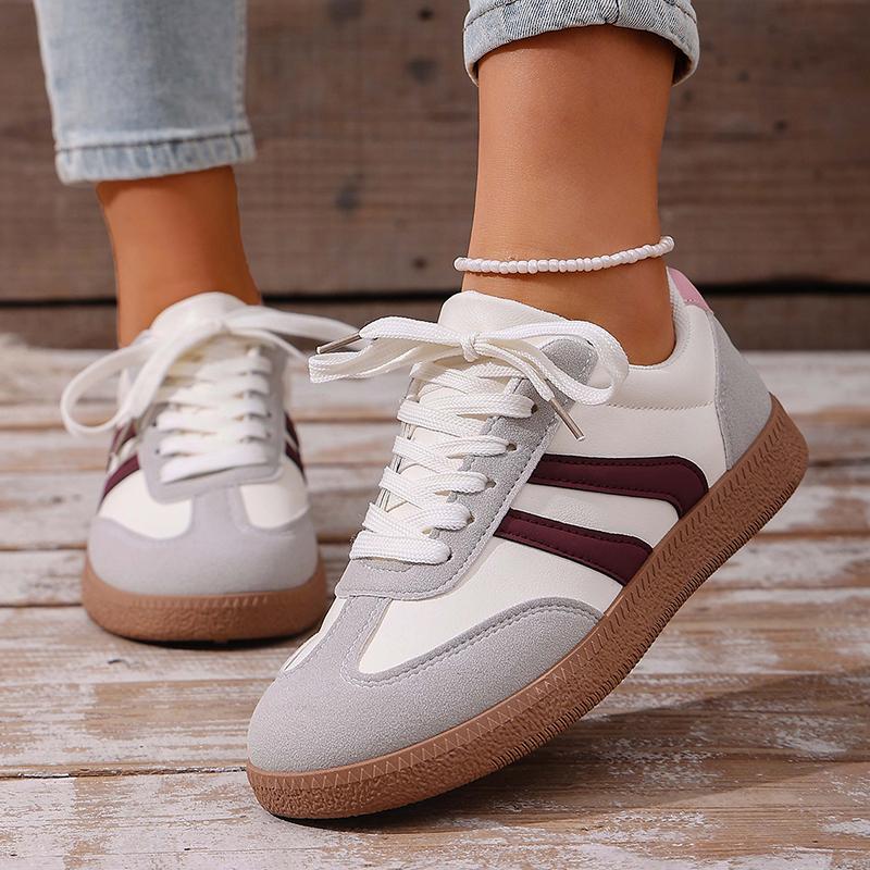 Retro Flat Heels German Training Shoes Women 2026 Spring Pu Leather Platform Sneakers Woman Lace-Up Non-Slip Casual Shoes Flats