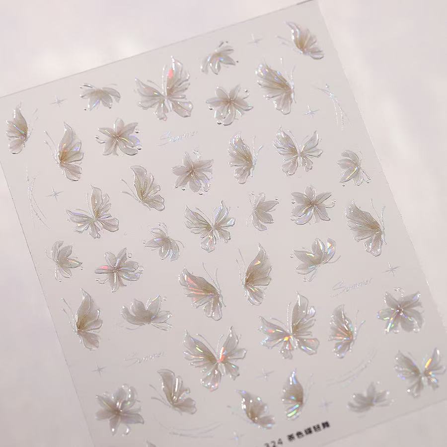 New Nail Art Jewelry Sweet and Cool Niche Metal Molten Silver Red Love Rhinestone Design Sense Nail Art Jewelry