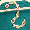 Popular New Jewelry Fashion Color Treasure Square Bracelet