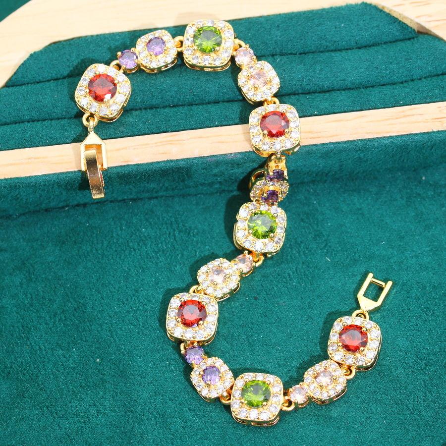 Popular New Jewelry Fashion Color Treasure Square Bracelet