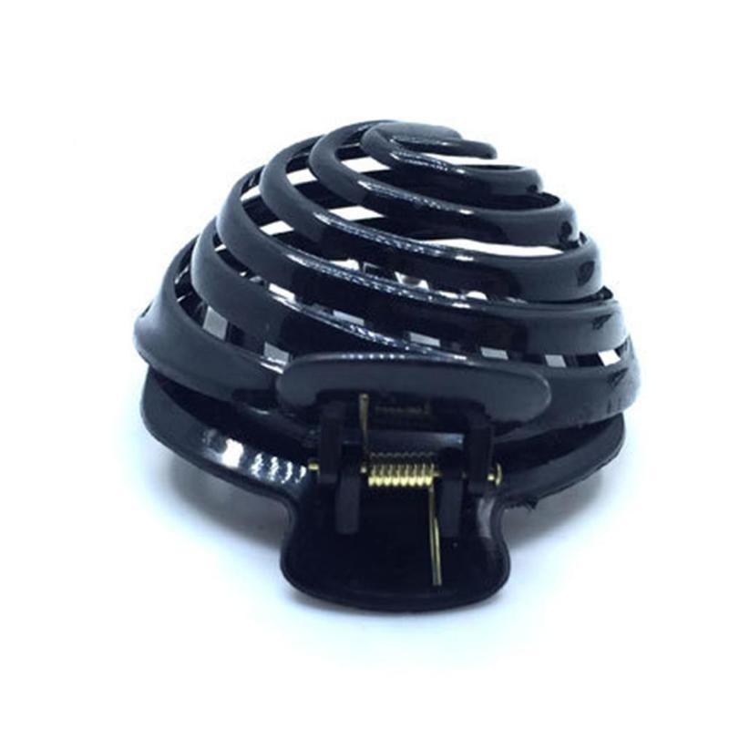 Mushroom Head Hollow Hair Out Women Barrettes Claw Crab Black Hair Clip Clips