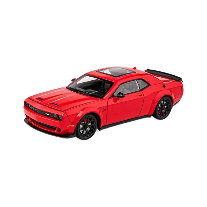 1/24 Dodge Challenger Hellcat Autíčka litá Metel Auta Hračka Tahni zpět Modely aut Hellcat se zvukem a světlem Hellc pro děti
