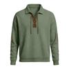 Herren Sweatshirts Retro Lässig Langarm Kragen Golf Pullover Übergroß Western Texturierte Oberteile
