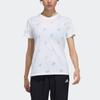 Adidas Fi Tee Burnout Logo Printed Sports Short Sleeve T-Shirt Women Tops White GP0676