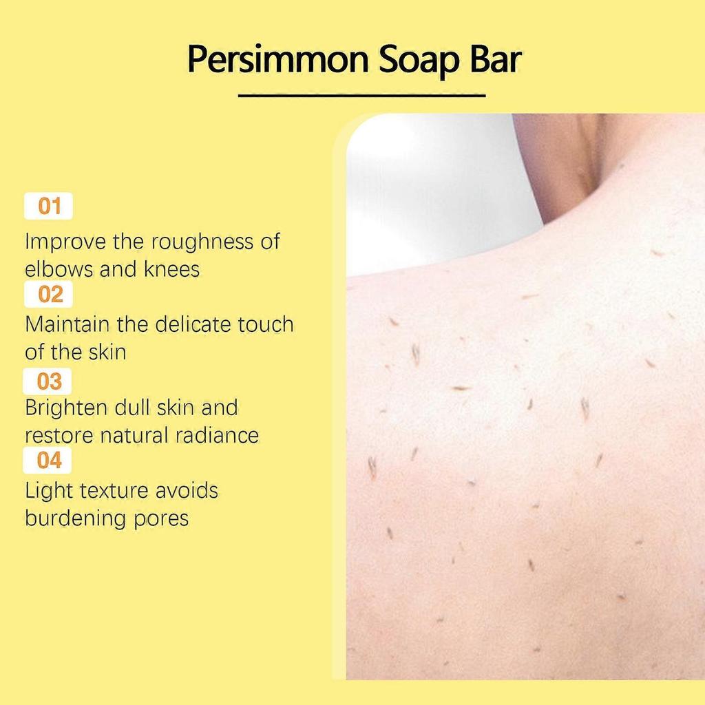 2PCS OceAura Moisturizing Persimmon Soap Bar, Natural Deodorizer for Body Odour, Fresh Gentle Cleansing