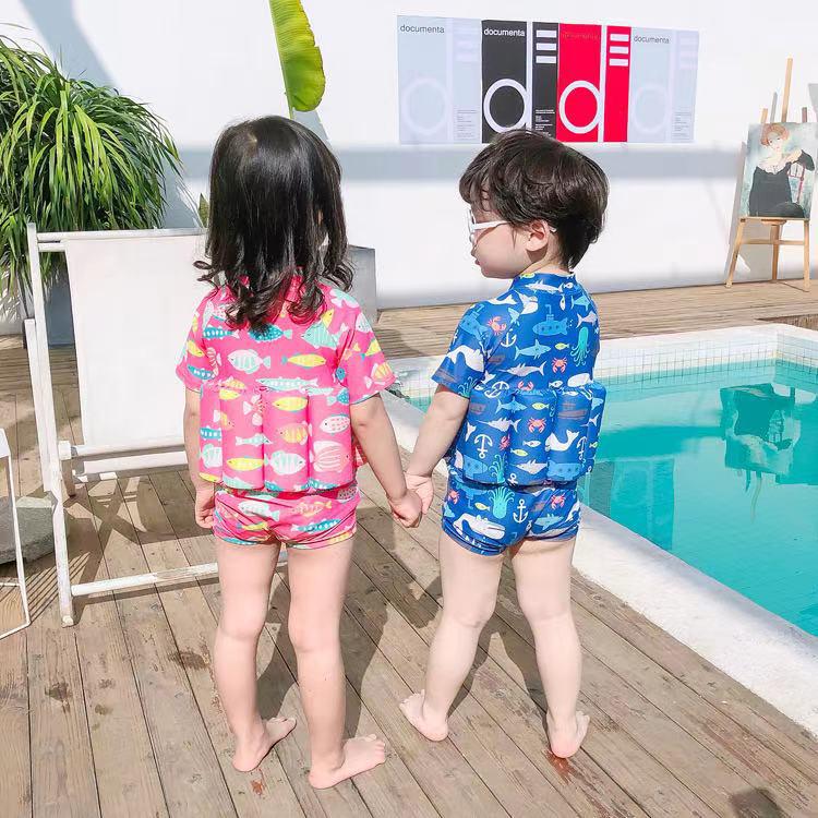 New Kids' Cartoon Buoyancy Surf Swimsuit - Boys/Girls One-Piece Swimwear