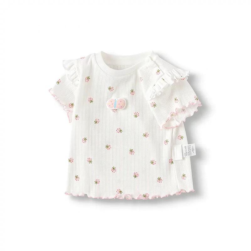2025 Trendy Baby & Toddler Girl Short-Sleeve T-Shirt - Sweet, Fashionable Spring/Summer Wear