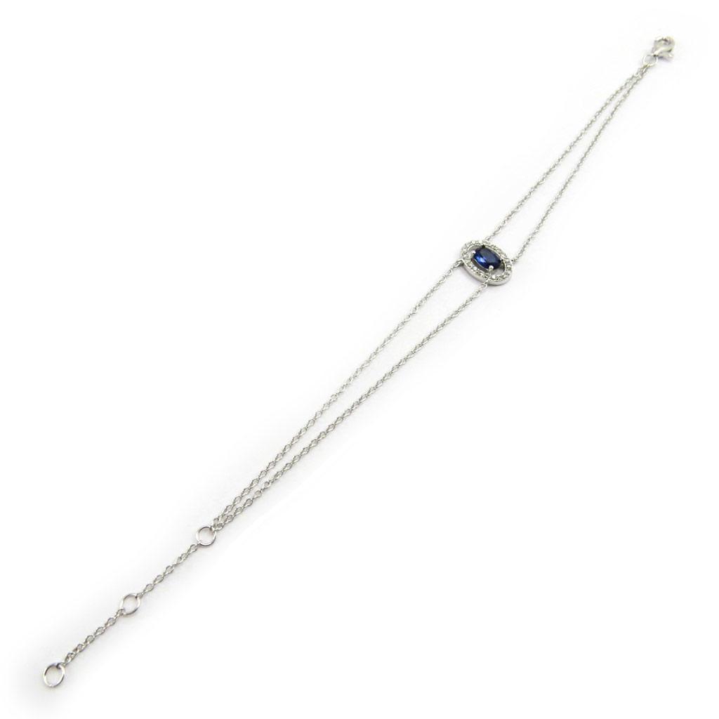 Les Trésors De Lily [L7208] - Silver Bracelet 'Sissi' White Sapphire