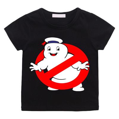 Ghostbusters Yaz Erkek/Kız 4-12 Yaş Arası Tişört Karikatür Pamuk Komik Sıcak Oyun Baskı Kısa Kollu Çocuk Tişörtü Karikatür