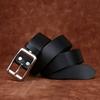 Men'S Simple And Versatile Fashion Light Luxury Stainless Steel Buckle Belt Men'S Genuine Leather First Layer Cowhide Business Leisure Belt Men