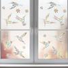 LS23023 2Pcs ?Rainbow Hummingbird Window Static Cling Decals Bird Protection Anti Collision Glass Stickers