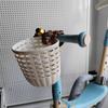 Front Handlebar Basket Waterproof Childrens Bicycles Basket Plastic Tricycle Basket for School, Outdoor, Cycling