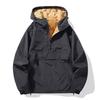 Men's Outdoor Velvet Pullover Hoodie Jacket - Trendy and Versatile