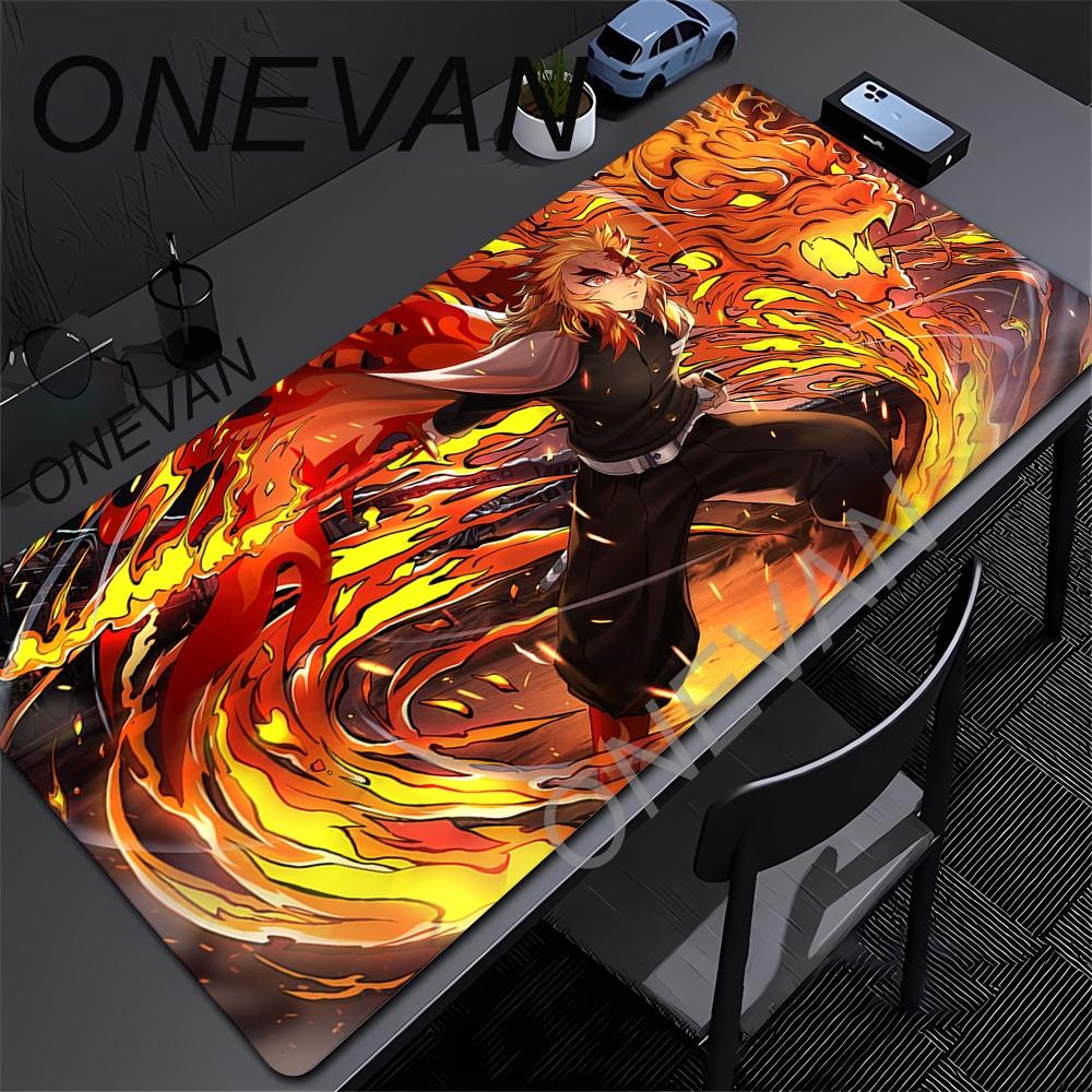 Mouse Pad Rubber Mat Anime Demon Slayer Gaming Deskmat Keyboard Pads Cartoon Cute Mousepad Kawaii Pc Accessories Mouse Mats Xxl