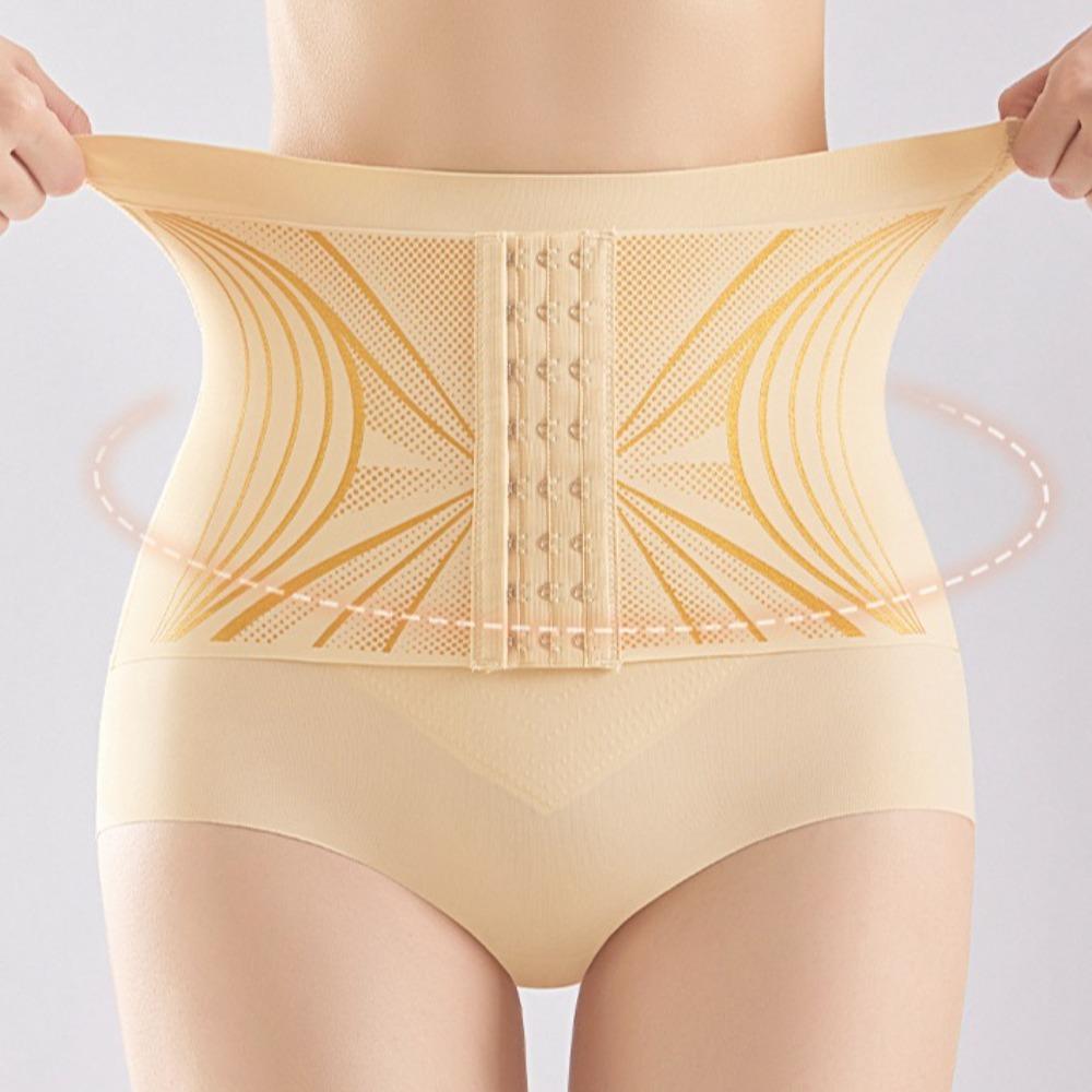 High Waist Slimming Shaping Panties Buckle Tummy Control Underwear Postpartum Body Shaper Lady