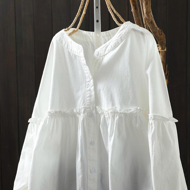 

Женская полосатая футболка с круглым вырезом и краем «грибок», с длинным рукавом, для весны, из чистого хлопка, свободного кроя и тонкая, с темпераментным верхом M