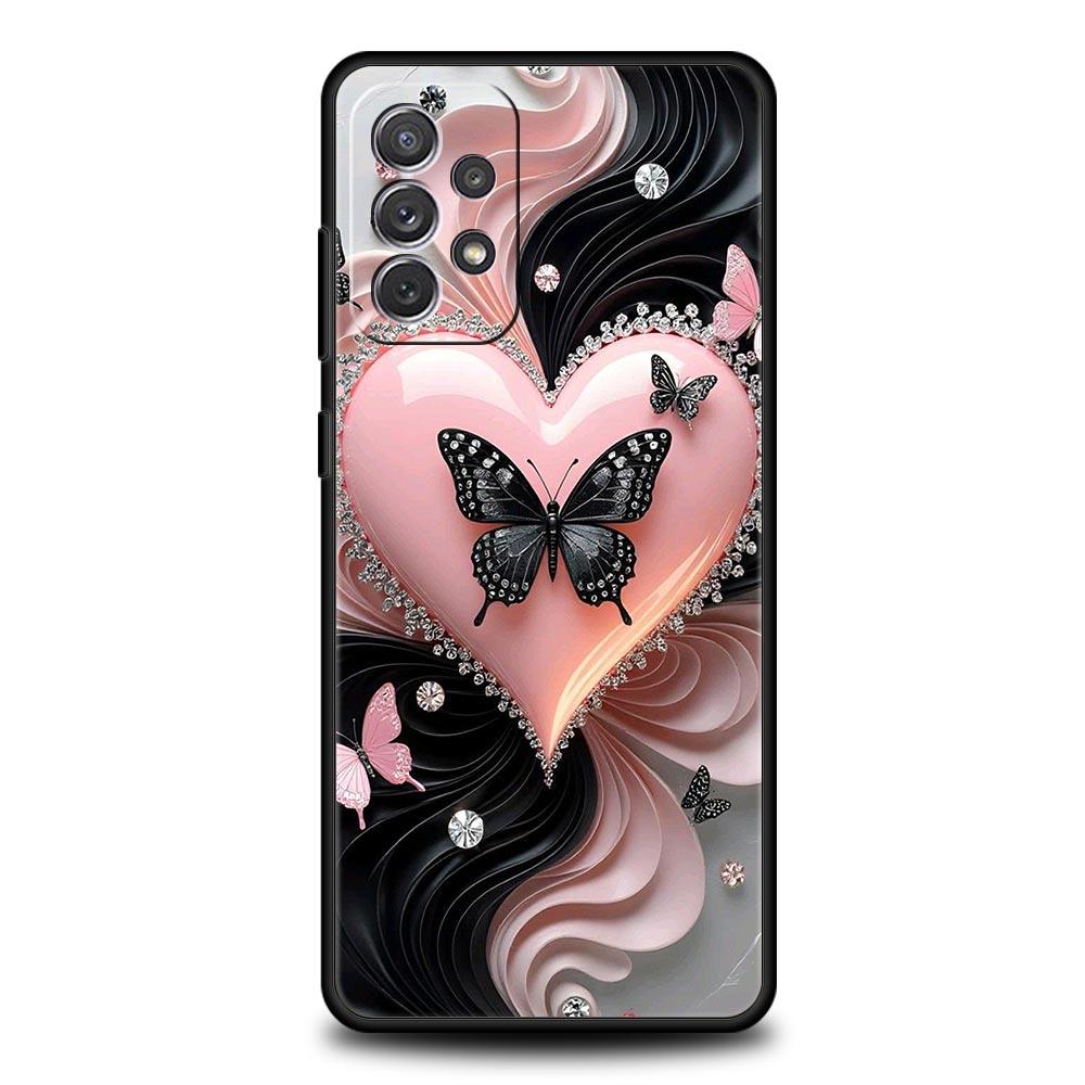 Colored Love Heart Printed Phone Case for Samsung Galaxy A55 A35 A17 A07 A15 A13 A25 A51 A71 A72 A73 A32 A52 A52S A41 Soft TPU