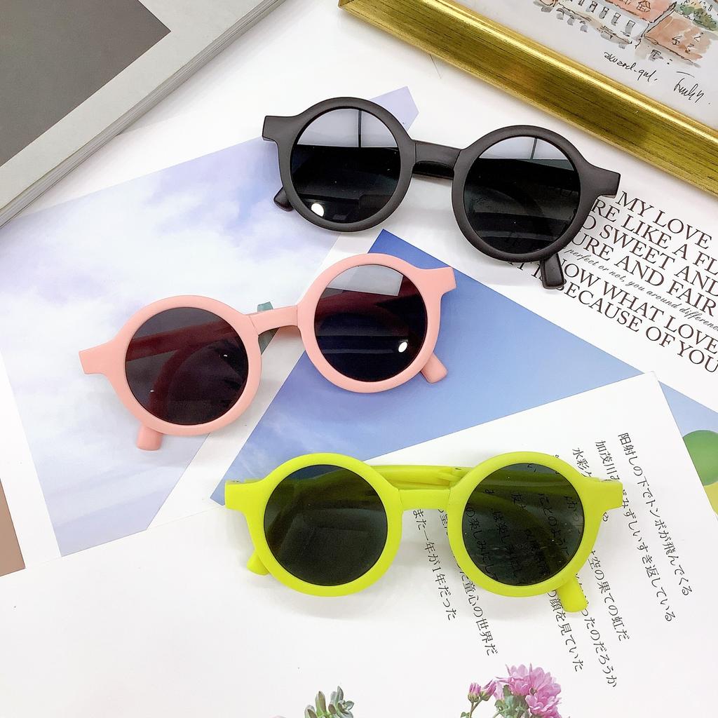 Children'S Folding Sunglasses Personalized Fashion Children'S Sunglasses Travel Uv Protection Convenient Baby Glasses Tide