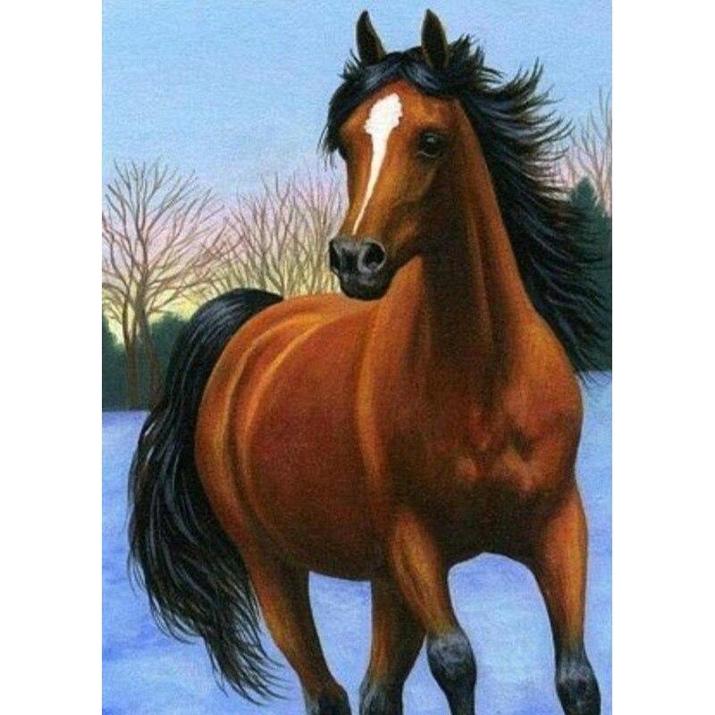 Neue 5D DIY Landschaft Diamant Malerei Pferd Diamant Stickerei Tier Kreuz Stich Volle Runde Bohrer Wohnkultur Manuelle Geschenk