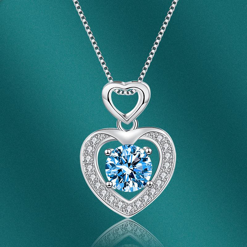 BELLA BOX Heart Pendant Necklace Multiple Colour Fashion Wedding Engagement Jewelry