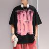 Stylish 3D Letter Printed T-shirts Men's Clothing American Retro Summer New Short Sleeve All-match Loose Casual O-Neck Pullovers