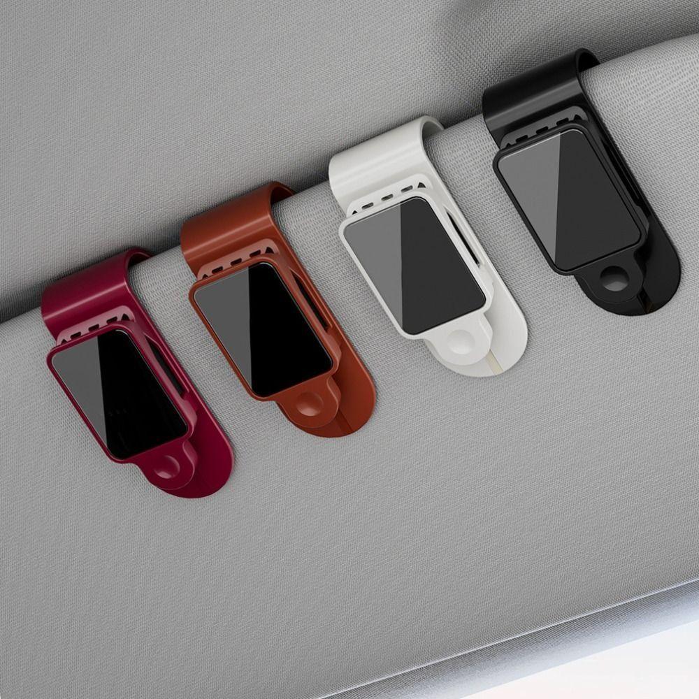 Stable Car Sunglasses Holder Shock-proof Card Ticket Holder Ticket Organizer Sun Visor