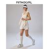 Mitaogirl Kendall Sports Dress Women's Badminton Tennis Skirt Suspender Skirt Fashion Tape Fitness Yoga Skirt