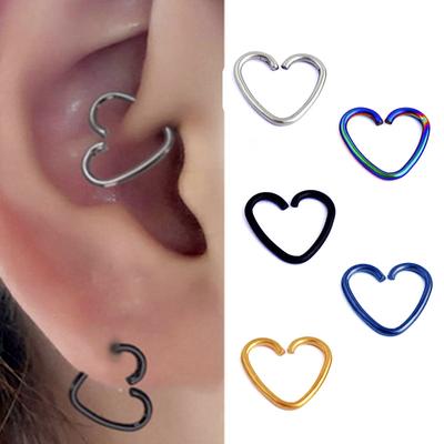 New Product Heart -shaped Earrings Ear Bone Bone Nail Peach Heart Model Love Small Ear Nails