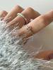 Mosxe [925 Silver] Center Initial Ring (A~Z) (A Type)
