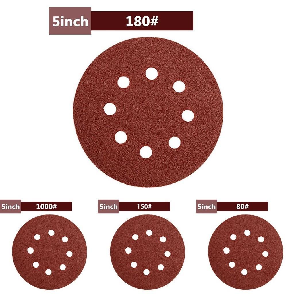 Premium Quality 5-inch 8-hole Sanding Discs With Superior Wear-resisting Alumina
